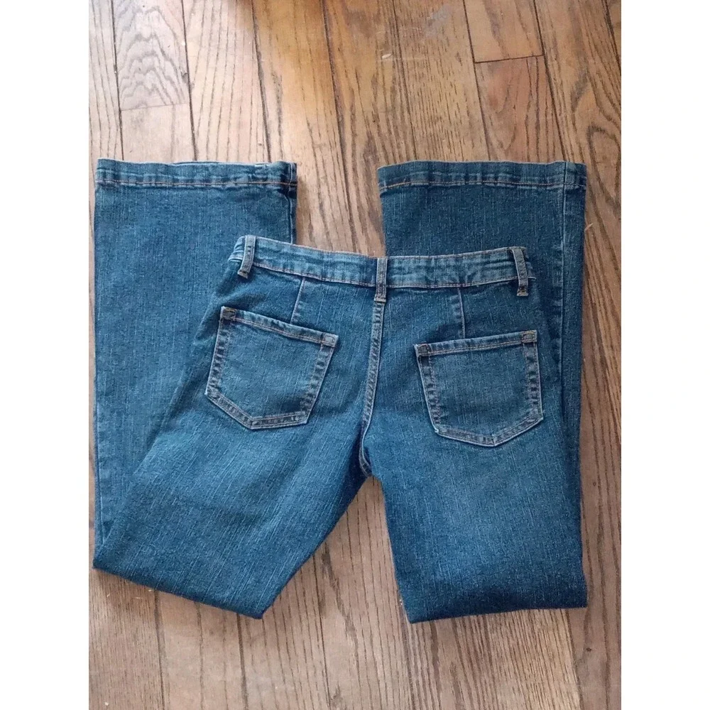 Art Class Sz 14 Girls Wide Leg‎ Distressed Bootcut Jeans Streetwear Normcore Y2K